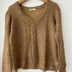 Bailey 44 Brown V-Neck Sweater mohair blend